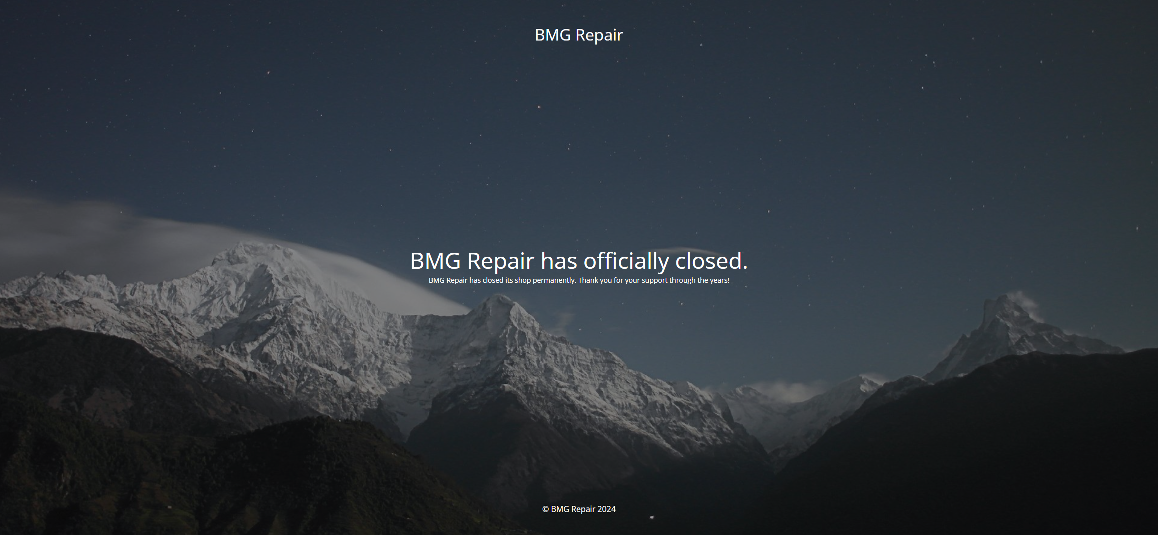 BMG Repair Maintenance Photo